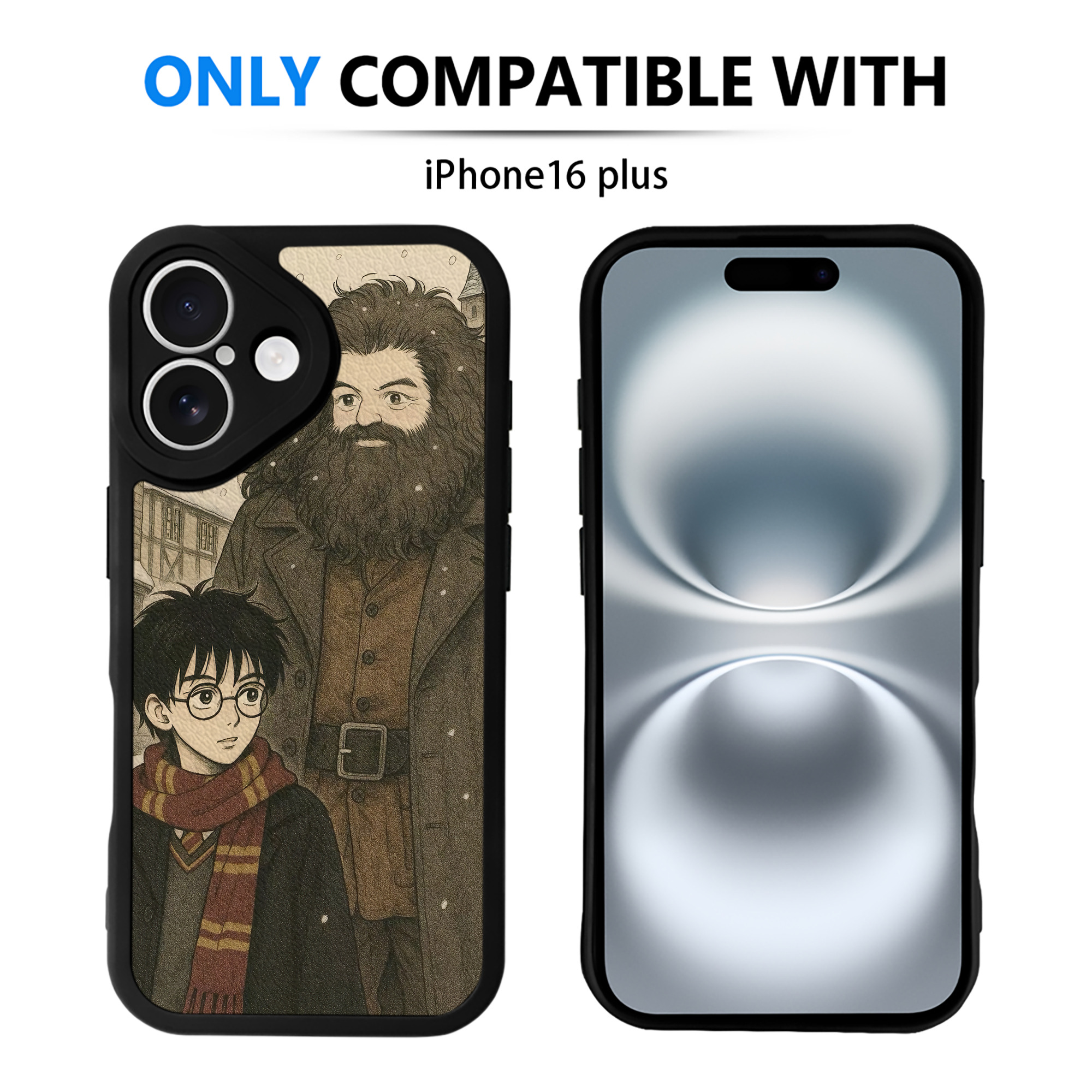 （画像用） Harry Potter ハリー・ポッターシリーズ 【iPhone 16シリーズ対応】シリコンスマホケース（レザー調） 材質：シリコン
